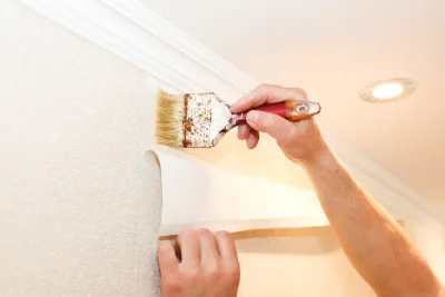 Pose de papier peint à Pagnoz — revêtements muraux et toiles de verre